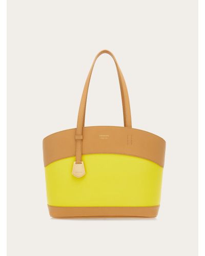 Ferragamo Women Charming Tote Bag (s) - Yellow