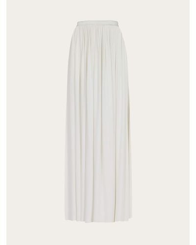 Ferragamo Longline Draped Skirt - White