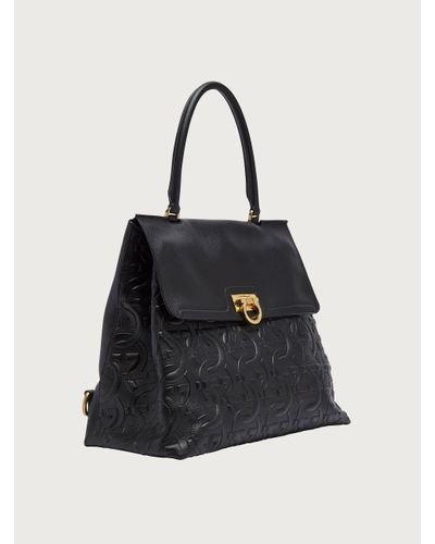 Ferragamo Sac à dos trifolio - Noir