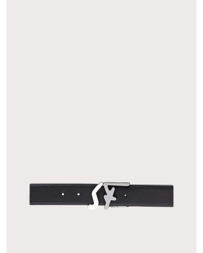 Ferragamo Reversible & Adjustable Leather Belt - Black