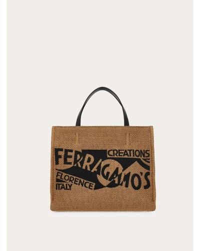 Ferragamo Tote Bag With Logo (S) - Orange