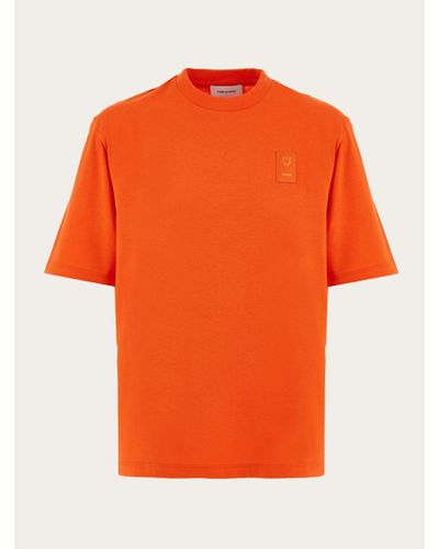 Ferragamo T-shirt in cotone organico - Arancione