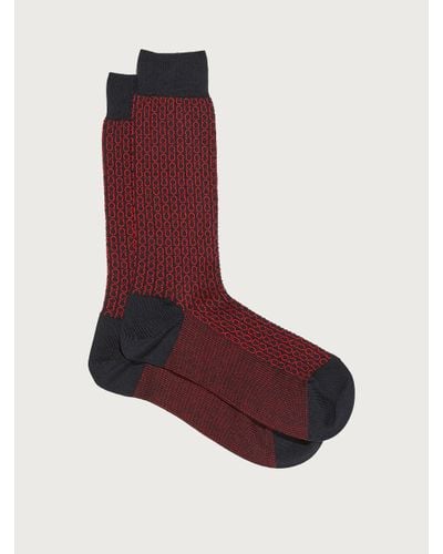 Ferragamo Medium Gancini Sock - Red