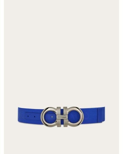 Ferragamo Fixed Gancini belt - Bleu