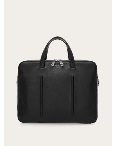 Ferragamo Herren Businesstasche mit Einzelfach - Schwarz