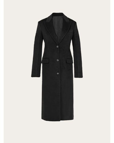 Ferragamo Single Breasted Coat - Black