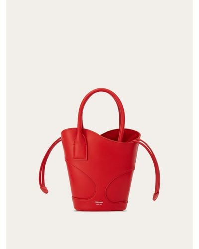 Ferragamo Tote Bag With Cut-out Detailing (s) - Red