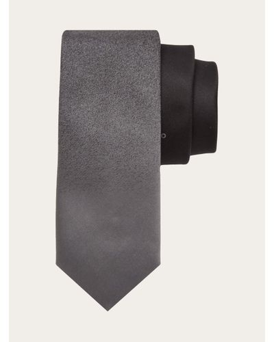 Ferragamo Nuanced Silk Jacquard Tie - Black
