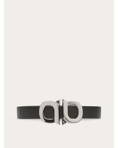 Ferragamo Hommes Bracelet Avec Ornement Gancini Noir - Multicolore