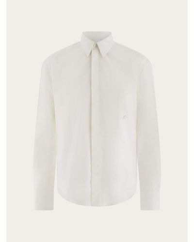 Ferragamo Long Sleeved Shirt - White