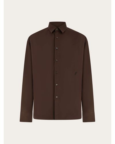 Ferragamo Long Sleeved Shirt - Brown