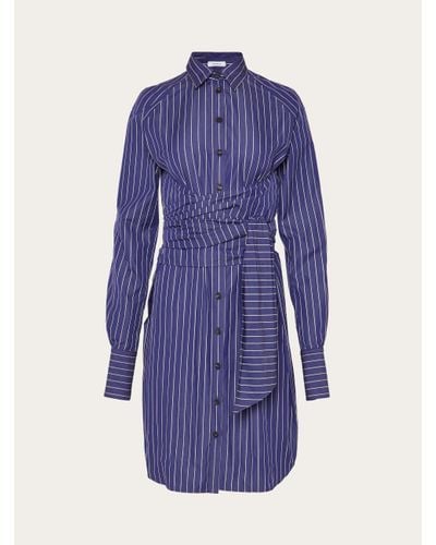 Ferragamo Pinstripe shirt dress - Violet