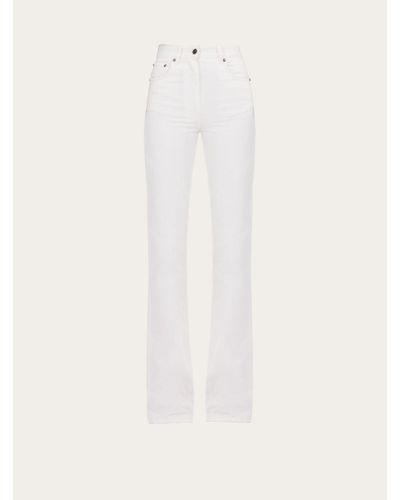 Ferragamo 5 pocket jeans - Blanc