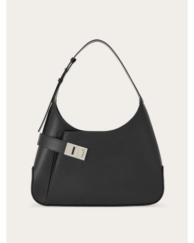 Ferragamo Hobo Shoulder Bag (l) - Black