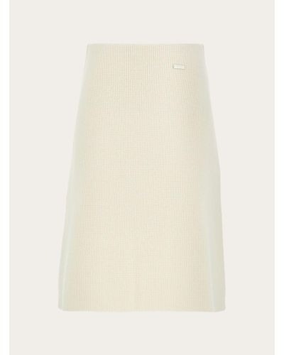 Ferragamo Rib-knit skirt - Neutre