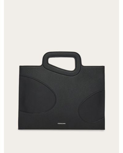 Ferragamo Business bag with cut-out detailing - Noir