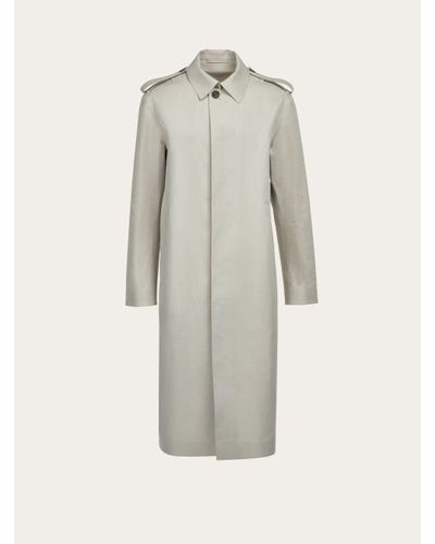 Ferragamo Straight cut overcoat - Blanc