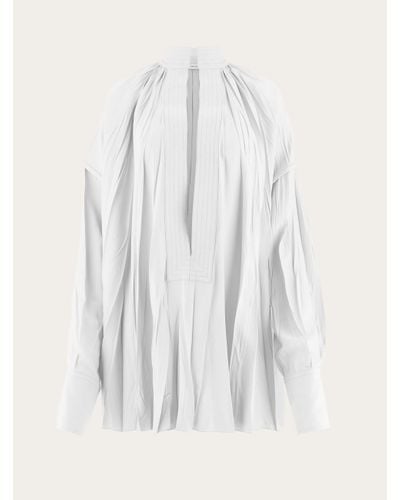 Ferragamo Damen Kaftan-Bluse - Weiß
