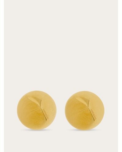 Ferragamo Women Organic Shape Earrings (l) - Yellow