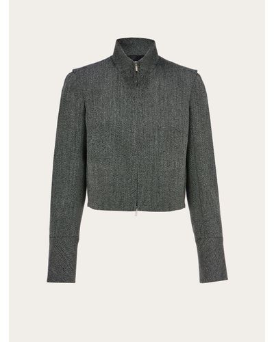 Ferragamo Tweed Jacket - Gray