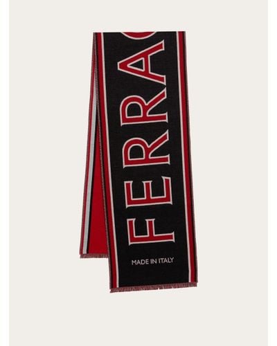 Ferragamo Maxi-logo scarf - Rouge