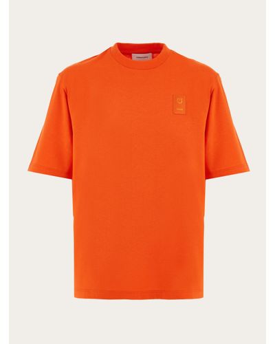 Ferragamo Organic Cotton T-shirt - Orange