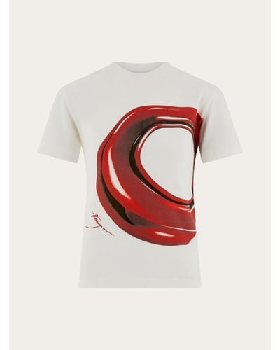 Ferragamo Printed T-Shirt - Red
