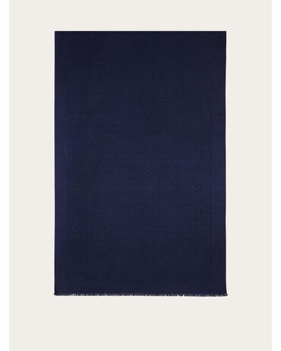 Ferragamo Gancini motif scarf - Bleu