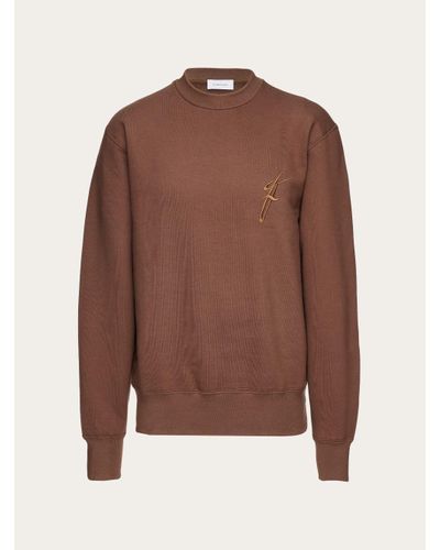 Ferragamo Round neck sweater - Marron