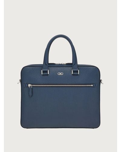 Ferragamo Gancini business bag - Bleu