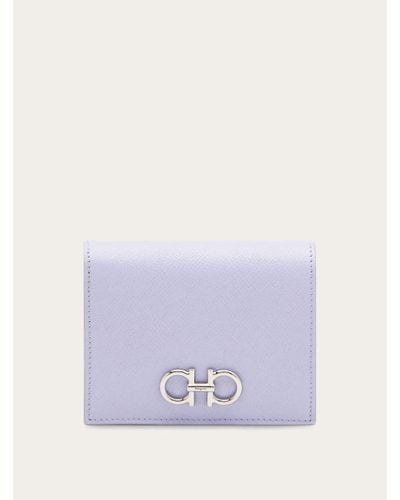 Ferragamo Women Gancini Compact Wallet - Purple