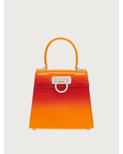 Ferragamo Iconic Top Handle bag with airbrush (S) - Orange