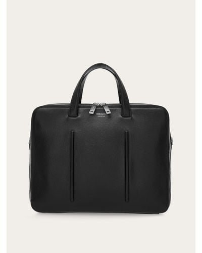 Ferragamo Uomo Business Bag Con Comparto Singolo - Nero