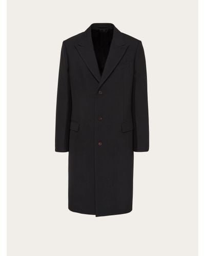 Ferragamo Single Breasted Coat - Black