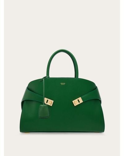 Ferragamo Women Hug Handbag (m) - Green