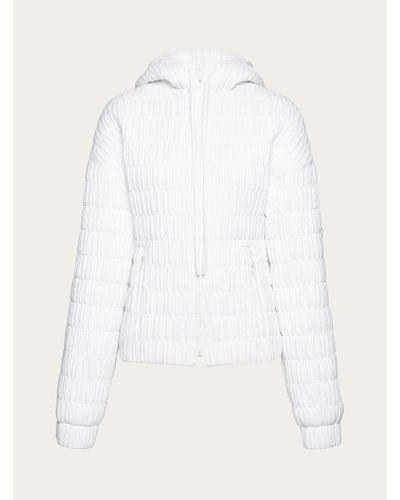 Ferragamo Quilted nylon bomber jacket - Blanc