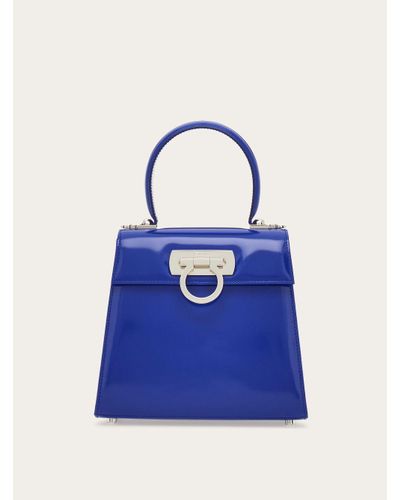 Ferragamo Iconic Top Handle (S) - Bleu