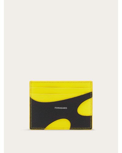 Ferragamo Cut Out Credit Card Holder - Yellow