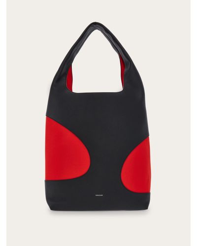 Ferragamo Tote Bag With Cut-Out - Red