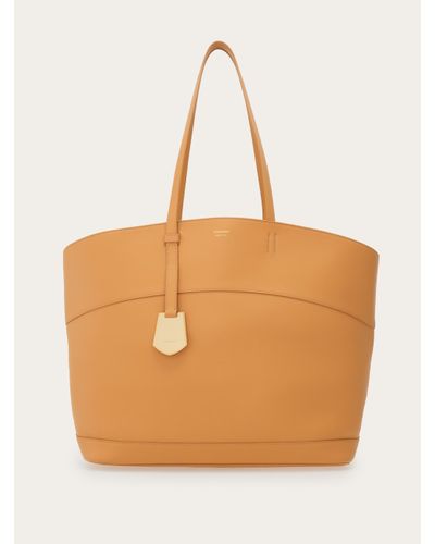 Ferragamo Charming Tote Bag (m) - Orange