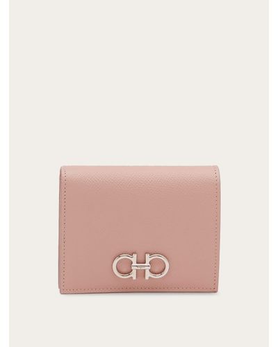 Ferragamo Gancini Compact Wallet - Pink
