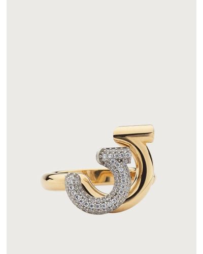 Ferragamo Gancini Ring - Size 54 - Metallic