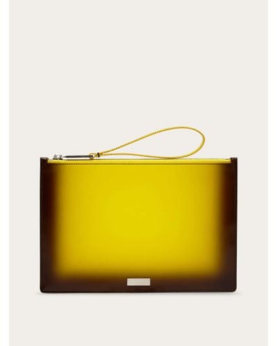 Ferragamo Item Holder With Nuanced Detailing - Yellow
