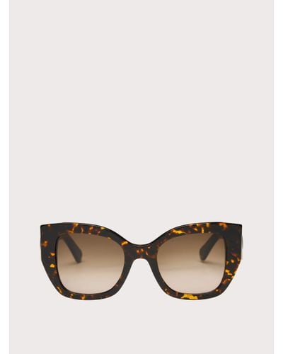 Ferragamo Brown Acetate Sunglasses