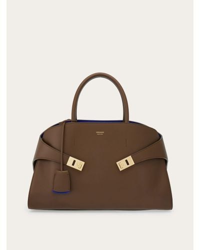 Ferragamo Women Hug Handbag (m) - Brown
