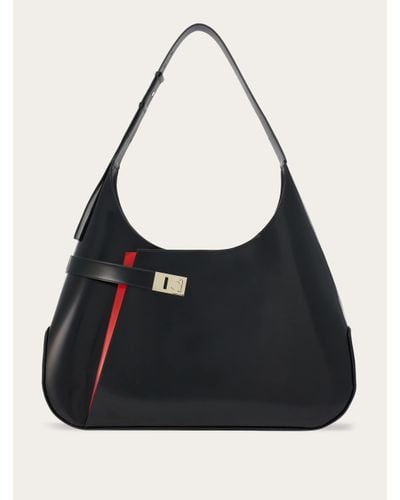 Ferragamo Women Hobo Shoulder Bag (xl) - Black