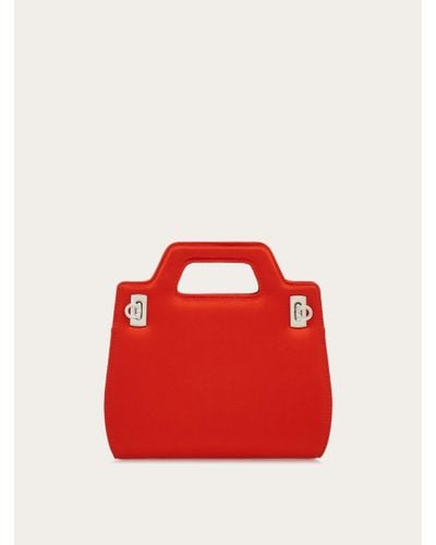 Ferragamo Women Wanda Mini Bag With Nuanced Detailing - Red