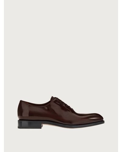 Ferragamo Angiolo Lace-up Leather Oxfords - Brown