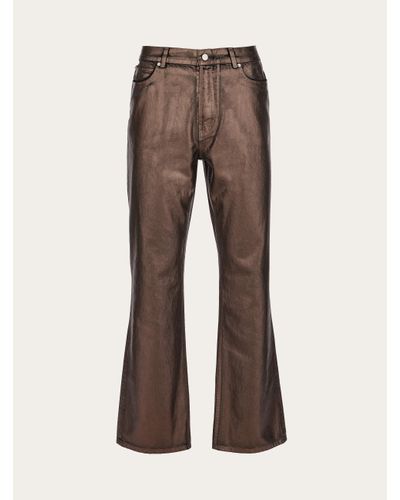 Ferragamo Five Pocket Trouser - Brown