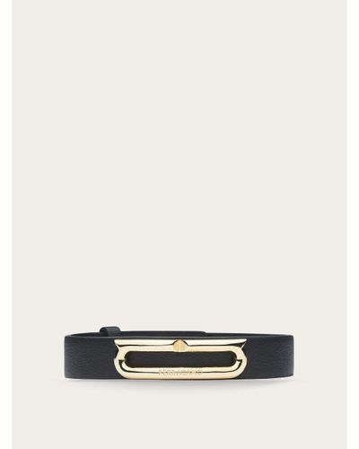 Ferragamo Bracciale con ornamento Gancini - Bianco